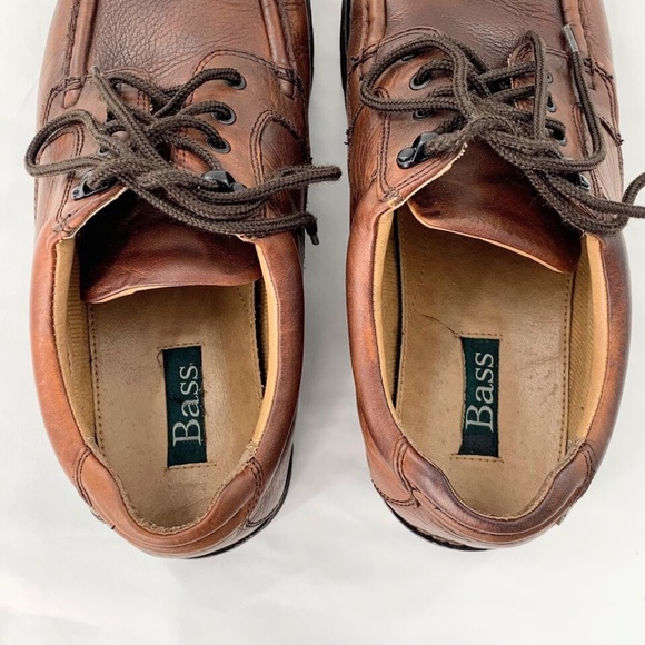 Bass Hopewell Men Shoes Hiking Brown Leather Outdoors Weatherproof Boots Sz 11 - Picture 7 of 10
